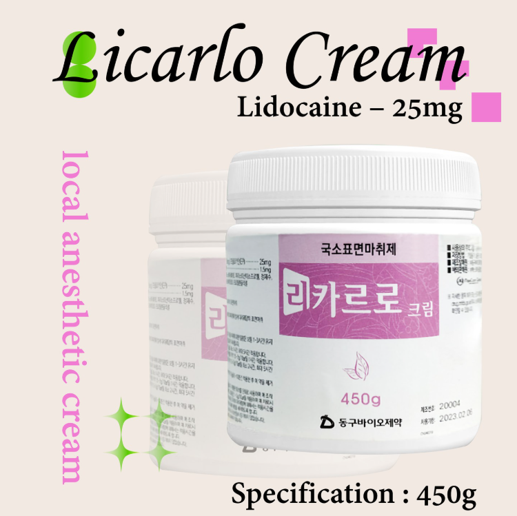 LICARLO CREAM (Lidocaine-25mg / 450g)